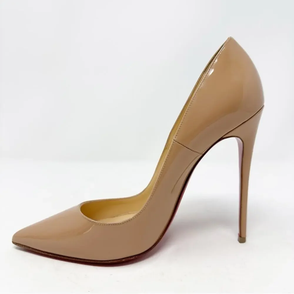 Christian Louboutin So Kate Patent Leather Pointed Toe Heels Womens Size EU 38.5
